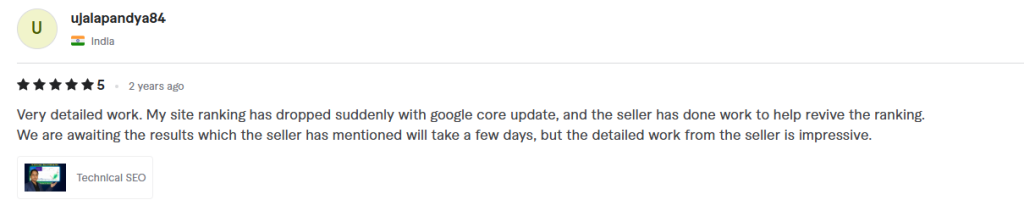 fiverr review google algorithm recovery 5 review
