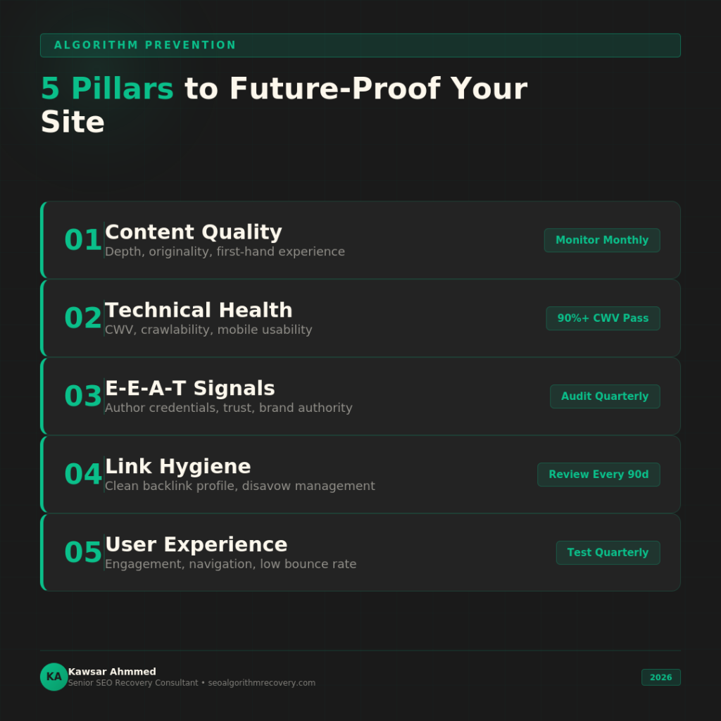 The 5 Pillars of Algorithm-Proof SEO site safe