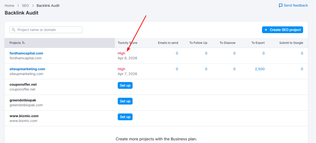 semrush backlink audit and link disavow 2
